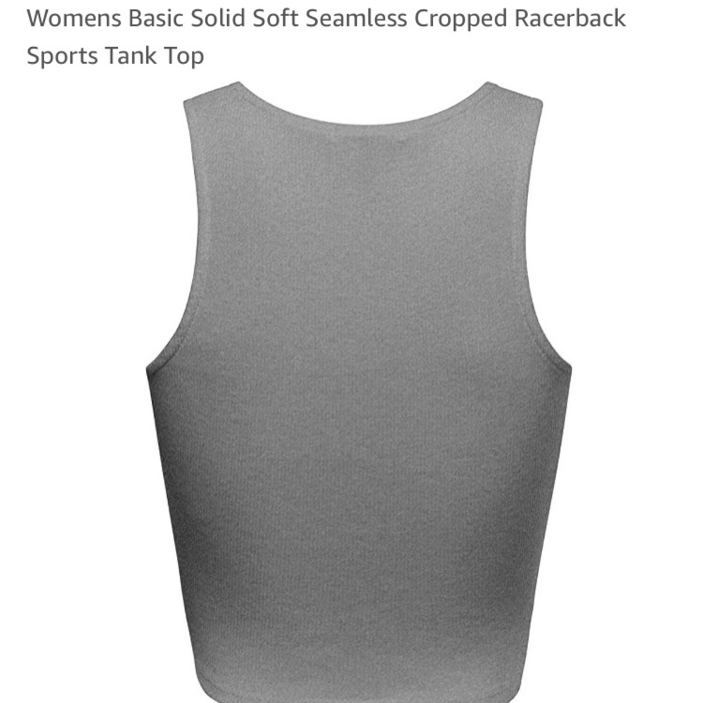Gray crop top. (W/free gift)🧡 - Picture 2 of 5